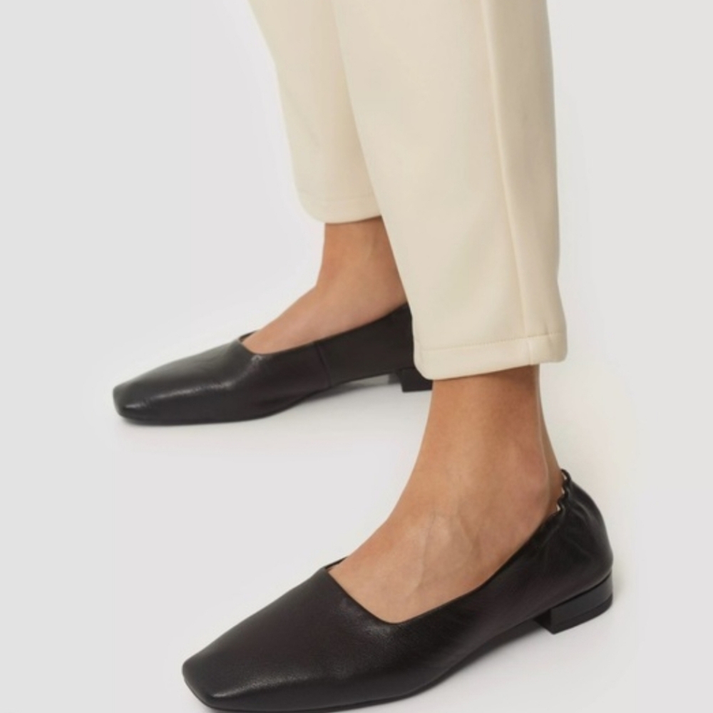 Vagabond Layla Square Toe Black Flats | 7